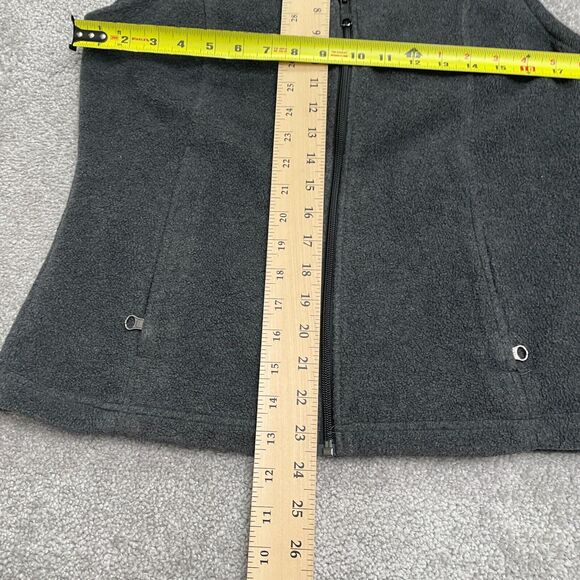 Columbia Benton Springs Fleece Jacket Vest Womens Small Dark Gray Outdoor Hiking - Picture 7 of 12